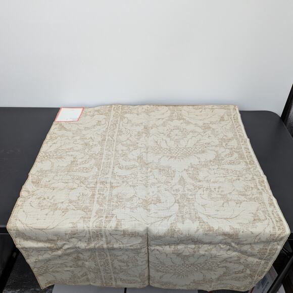 Brunschwig & Fils Linen Damask Fabric Sample Coffee Brown Craft Material Boho - Picture 2 of 5